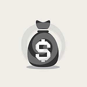 Money Bag with Dollar Sign Vector Icon