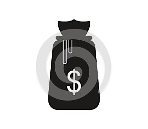 Money bag icon illustrated in vector on white background