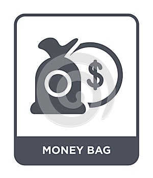 money bag icon in trendy design style. money bag icon isolated on white background. money bag vector icon simple and modern flat