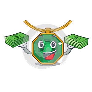 With money bag peridot jewelry in the shape character