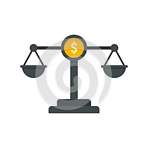 Money balance online loan icon flat isolated vector