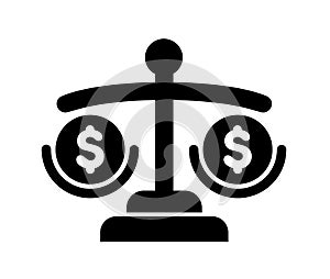 Money balance vector icon illustration