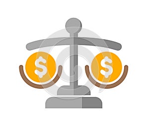 Money balance vector icon illustration