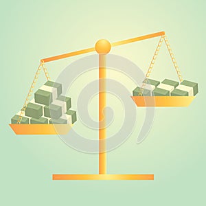 money balance. Vector illustration decorative design