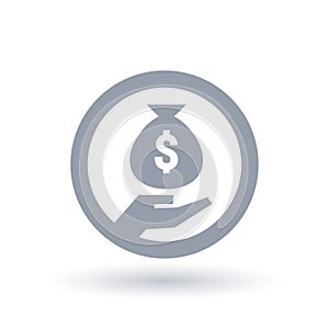 Money bank investment icon. Cash payment symbol.