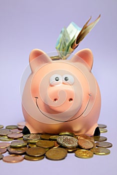 Money banking crisis Save money my piggy bank 