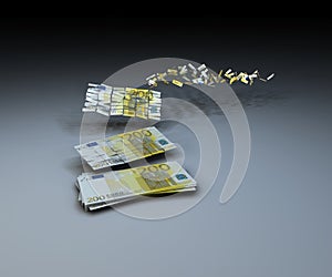 Money being shredded