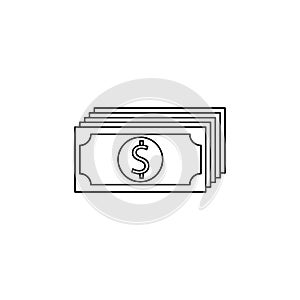 money bills icon. Element of banking icon for mobile concept and web apps. Thin line icon for website design and development, app