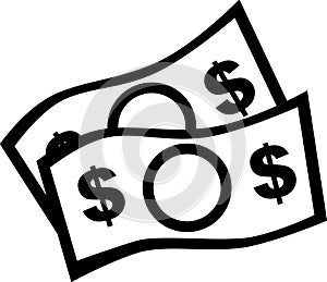 Money bills vector illustration
