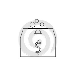 money box icon. Element of banking icon for mobile concept and web apps. Thin line icon for website design and development, app d