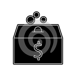 money box icon. Element of Banking for mobile concept and web apps icon. Glyph, flat icon for website design and development, app