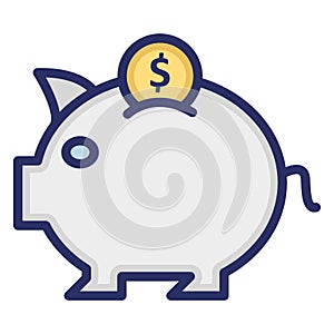 money box Isolated Vector icon which can easily modify or edit