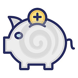 money box Isolated Vector icon which can easily modify or edit