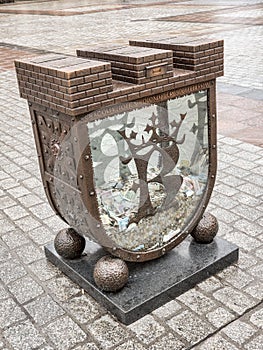 Money-box at the Main Market Square in Krakow