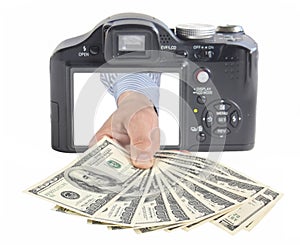 Money from camera photo