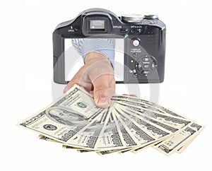 Money from camera photo