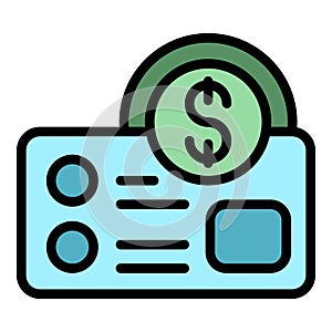 Money card icon vector flat