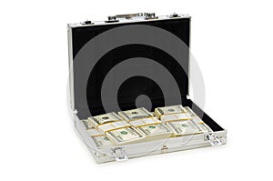 Money in the case isolated