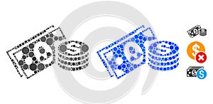 Money Cash Composition Icon of Circle Dots