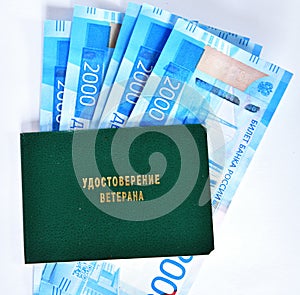 money and a certificate of veteran, Russia