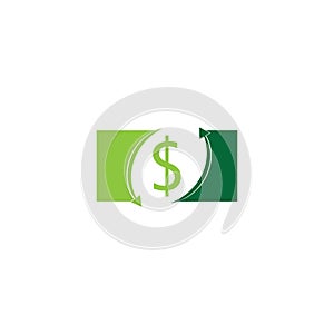 money changer illustration logo vector design