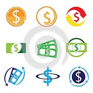 money changer illustration logo vector design