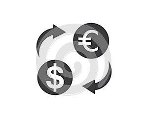 money changer logo icon  vector