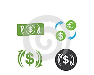 money changer logo icon  vector