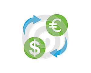 money changer logo icon  vector