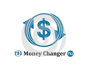 money changer logo icon vector