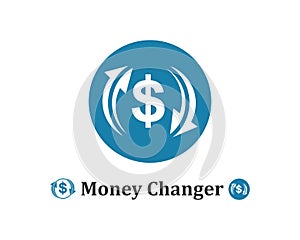 money changer logo icon vector