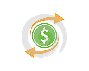 money changer logo icon vector illustration