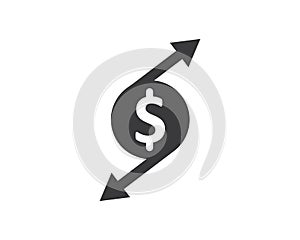 money changer logo icon vector illustration