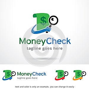 Money Check Logo Template Design Vector
