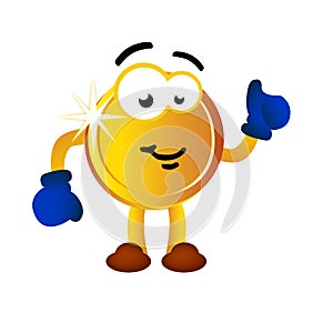 Money coin mascot