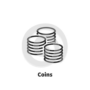 Money, Coins icon, vector symbol.