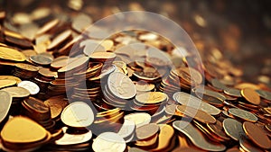 money coins motion abstract cg background business finance economy concept