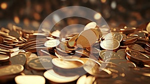 money coins motion abstract cg background business finance economy concept