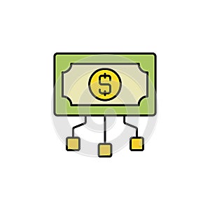 money, commotion line icon. Elements of finance illustration icon. Premium quality graphic design icon. Can be used for