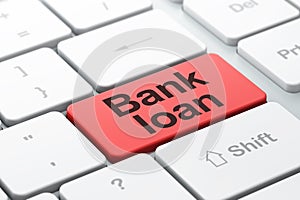 Money concept: Bank Loan on computer keyboard background