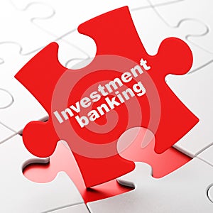 Money concept: Investment Banking on puzzle background