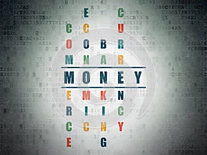 Money concept: Money in Crossword Puzzle