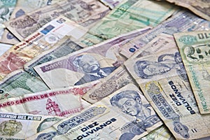 Money currency from several countries