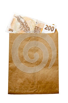 Money of Czech Republic in paper envelop photo