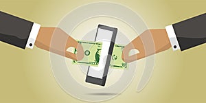 Money Digital payment transaction exchange