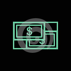 Money dollar icon