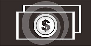 Money Dollar Icon Illustration