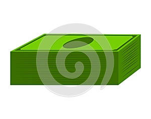 Money dollar note stack vector symbol icon design.