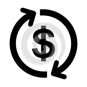 Money dollar transaction icon