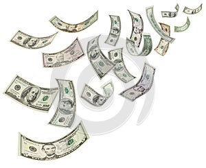 Money Dollars Background Blowing Falling photo